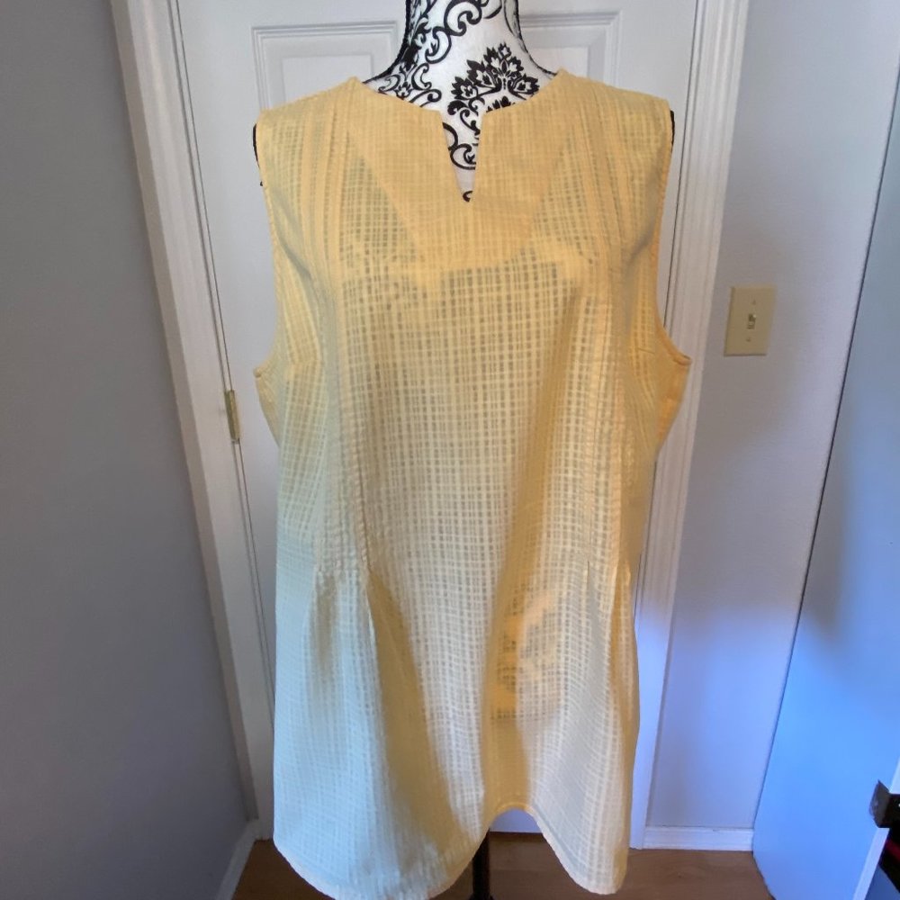 CJ Banks Yellow Cotton Tank